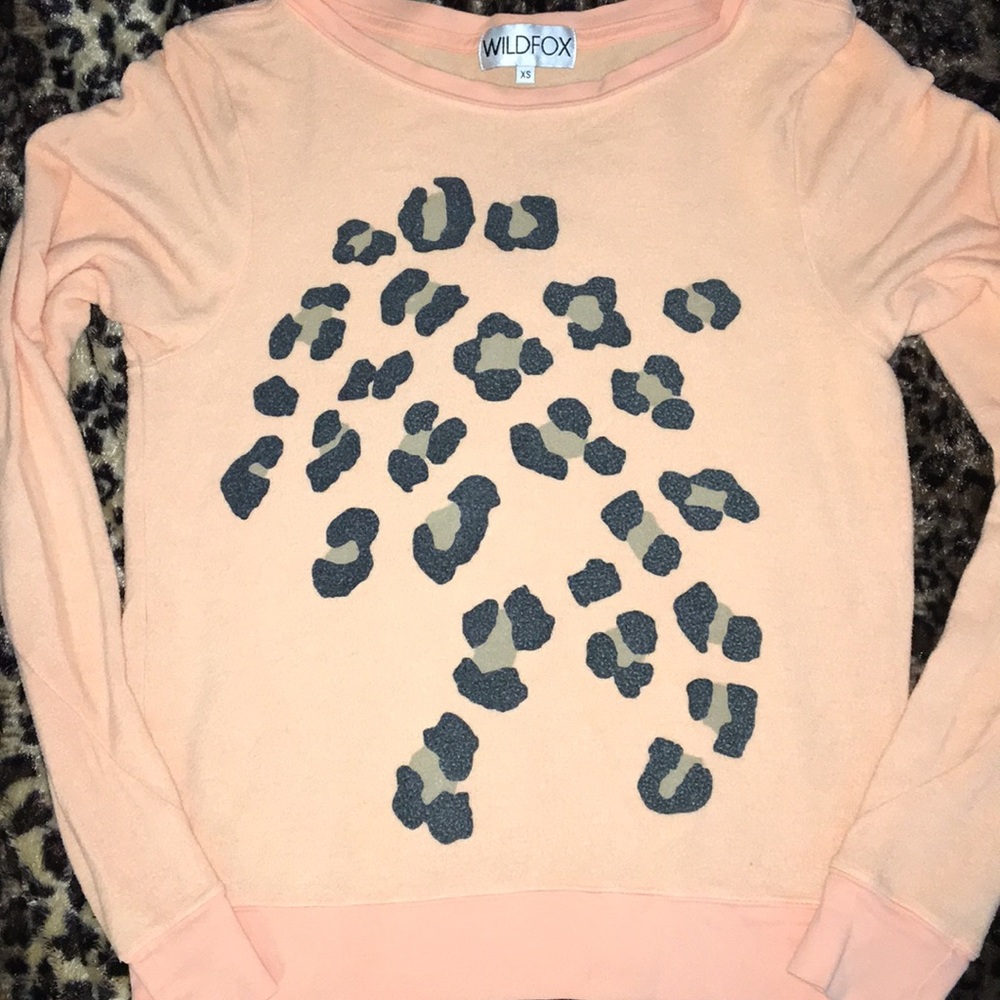 XS Wildfox Sweater with Leopard / Cheetah Spots